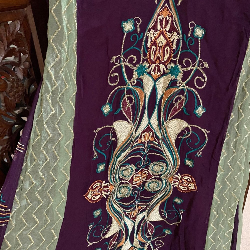 Purple flowy long dress